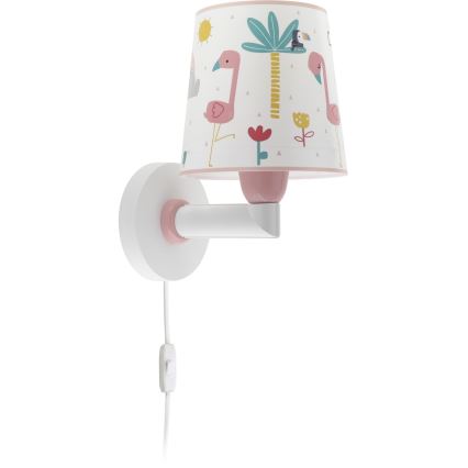 Dalber 82469 - Dječja zidna svjetiljka FLAMINGO 1xE27/15W/230V