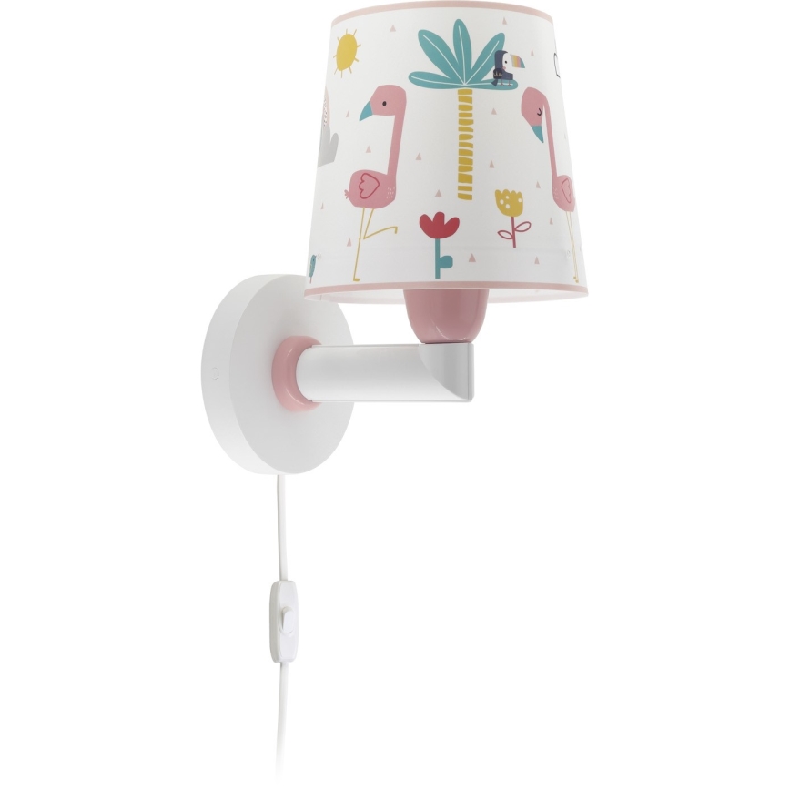 Dalber 82469 - Dječja zidna svjetiljka FLAMINGO 1xE27/15W/230V