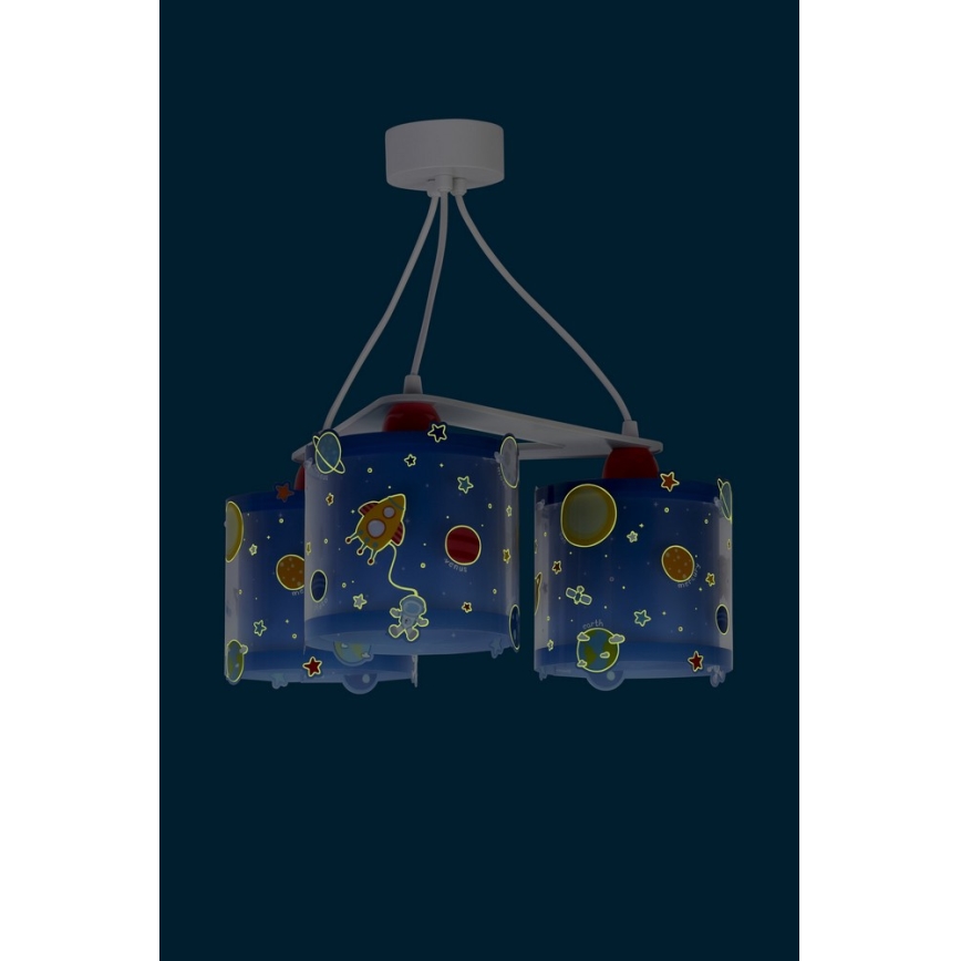 Dalber D-41344 - Dječji luster PLANETS 3xE27/60W/230V