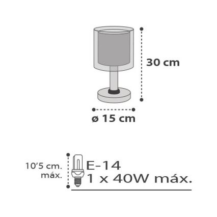 Dalber D-41411E - Dječja stolna lampica CLOUDS 1xE14/40W/230V