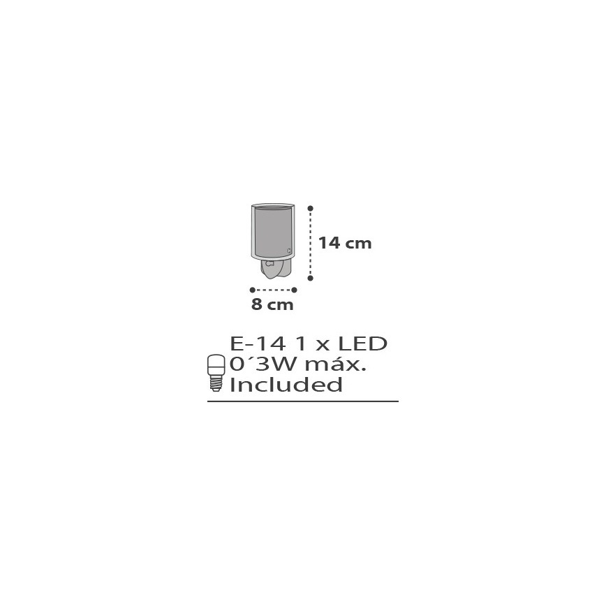 Dalber D-41415E - LED Lampica za utičnicu CLOUDS 1xE14/0,3W/230V