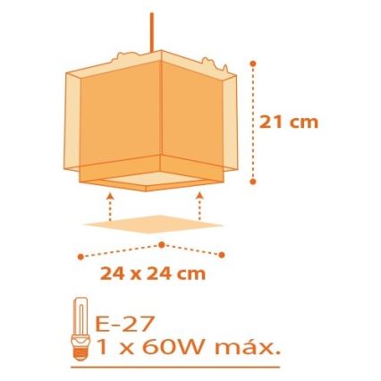 Dalber D-73452 - Dječji luster DINOS 1xE27/60W/230V