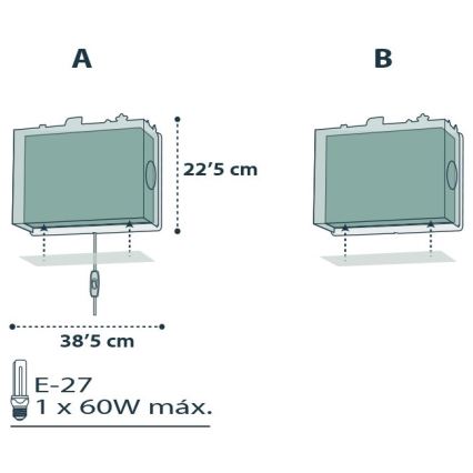 Dalber D-74558 - Dječja zidna svjetiljka PIRATES 1xE27/60W/230V