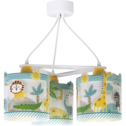 Dalber D-76114 - Dječji luster MY LITTLE JUNGLE 3xE27/15W/230V