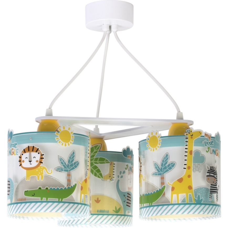 Dalber D-76114 - Dječji luster MY LITTLE JUNGLE 3xE27/15W/230V