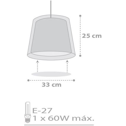 Dalber D-81212E - Dječji luster STARS 1xE27/60W/230V