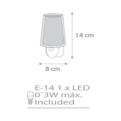 Dalber D-81215L - LED noćno svjetlo STARS 1xE14/0,5W/230V
