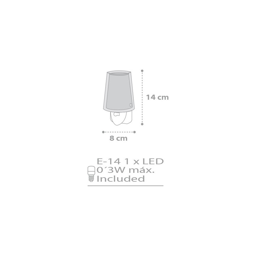 Dalber D-81215L - LED noćno svjetlo STARS 1xE14/0,5W/230V