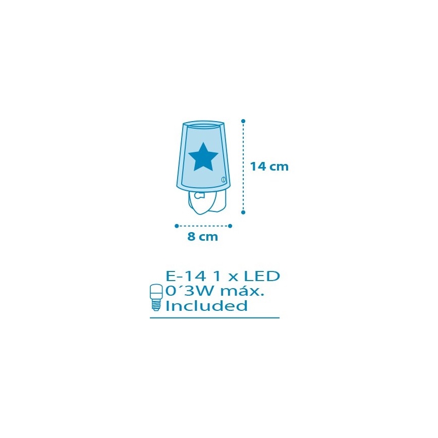 Dalber D-92193 - LED noćno svjetlo LIGHT FEELING 1xE14/0,5W/230V