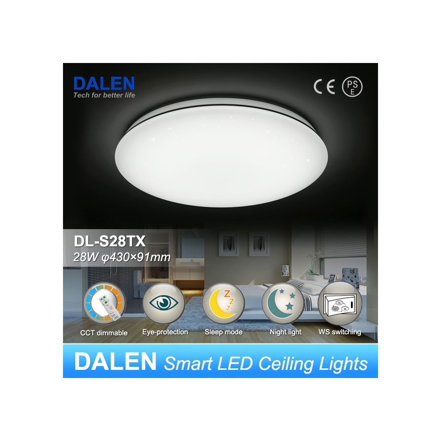 Dalen DL-S28TX - LED stropna svjetiljka za prigušivanje STAR SKY LED/28W/230V