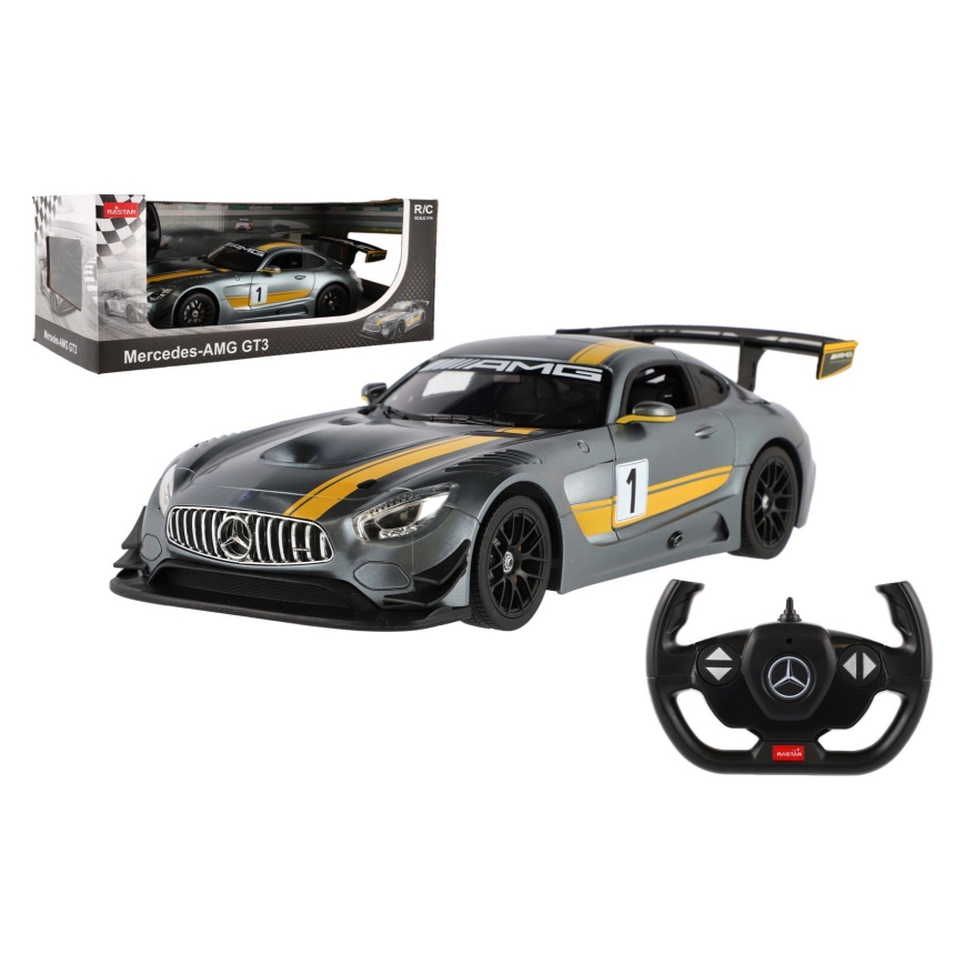 Daljinski upravljani RC automobil Mercedes AMG GT3 RASTAR 5xAA + 2xAA, siva