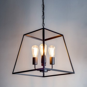 Där Lighting ACA8622 - Luster na lancu ACADEMY 4xE27/60W/230V, crni
