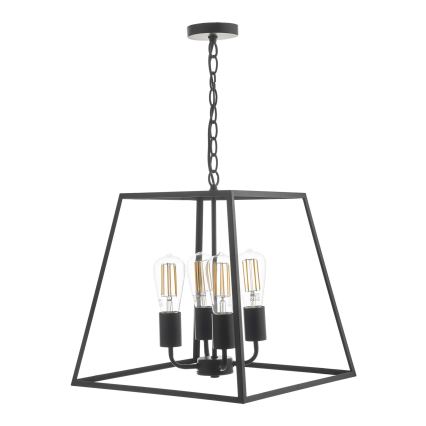 Där Lighting ACA8622 - Luster na lancu ACADEMY 4xE27/60W/230V, crni
