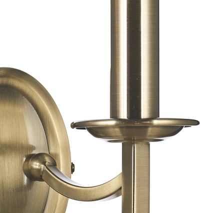 Där Lighting AMB0975 - Zidna svjetiljka AMBASSADOR 2xE14/40W/230V mesing