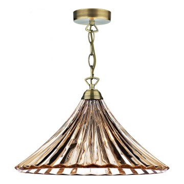 Där Lighting ARD866 - Luster na lancu ARDECHE 1xE27/60W/230V mesing/dimno smeđa