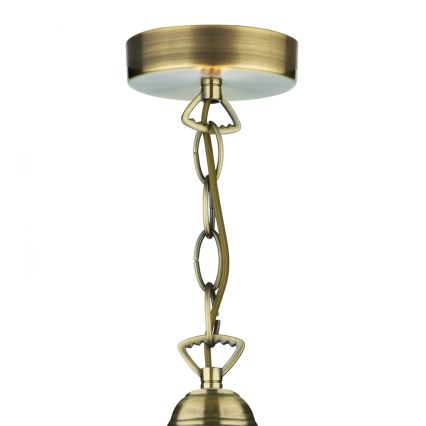 Där Lighting ARD866 - Luster na lancu ARDECHE 1xE27/60W/230V mesing/dimno smeđa