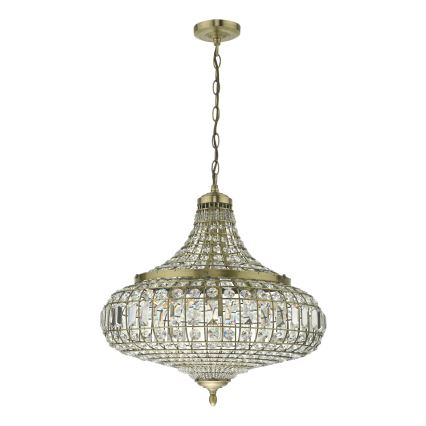 Där Lighting ASM0675 - Luster na lancu ASMARA 6xE14/40W/230V mesing