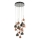 Där Lighting AUR1564 - Viseći luster AURELIA na sajli, 15xG4/10W/230V, crna/mjedena