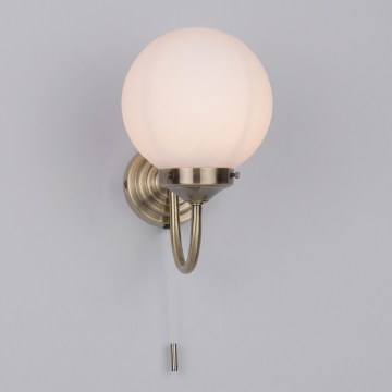 Där Lighting BAR0775 - Kupaonska zidna svjetiljka BARCLAY 1xE14/40W/230V IP44 mesing