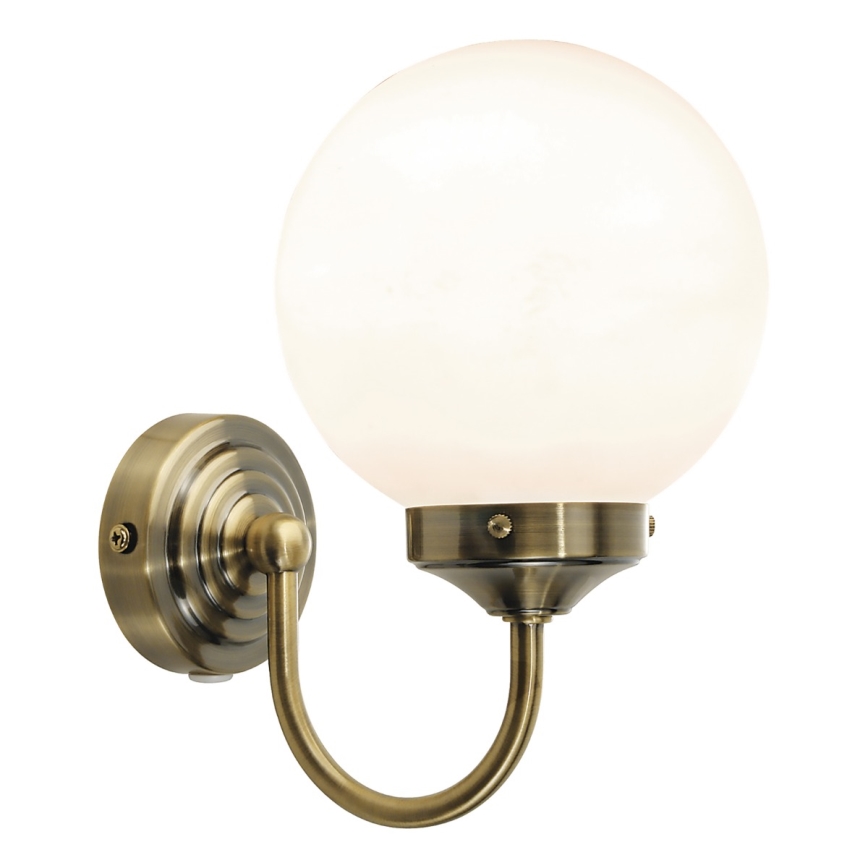 Där Lighting BAR0775 - Kupaonska zidna svjetiljka BARCLAY 1xE14/40W/230V IP44 mesing
