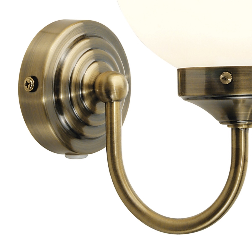 Där Lighting BAR0775 - Kupaonska zidna svjetiljka BARCLAY 1xE14/40W/230V IP44 mesing