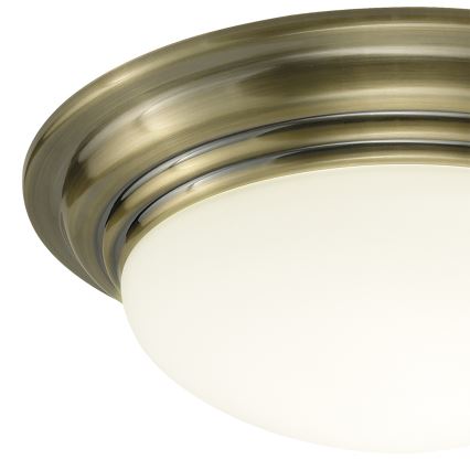 Där Lighting BAR5275 - Stropna svjetiljka za kupaonicu BARCLAY, 1x E27/60W/230V, promjer 31 cm, mesing