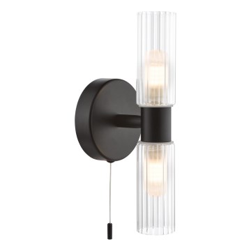 Där Lighting BOL0922 - Kupaonska zidna svjetiljka BOLTON 2xG9/5W/230V IP44 crna