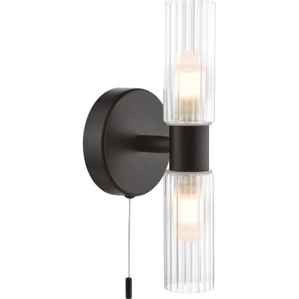 Där Lighting BOL0922 - Kupaonska zidna svjetiljka BOLTON 2xG9/5W/230V IP44 crna