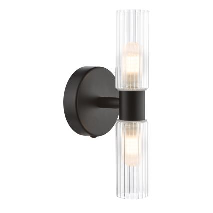 Där Lighting BOL0922 - Kupaonska zidna svjetiljka BOLTON 2xG9/5W/230V IP44 crna