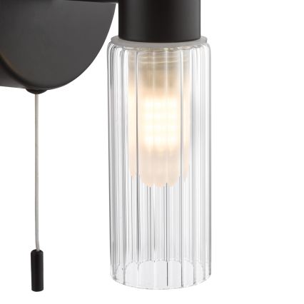 Där Lighting BOL0922 - Kupaonska zidna svjetiljka BOLTON 2xG9/5W/230V IP44 crna