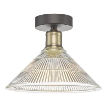 Där Lighting BOY0175 - Stropna svjetiljka BOYD 1xE27/60W/230V, promjer 25 cm, mesing/prozirno
