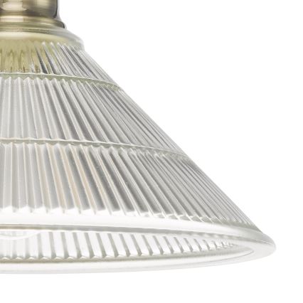 Där Lighting BOY0175 - Stropna svjetiljka BOYD 1xE27/60W/230V, promjer 25 cm, mesing/prozirno
