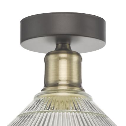 Där Lighting BOY0175 - Stropna svjetiljka BOYD 1xE27/60W/230V, promjer 25 cm, mesing/prozirno