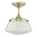 Där Lighting CAD0175 - Kupaonska nadgradna stropna svjetiljka CADEN 1xE27/60W/230V IP44 mesing