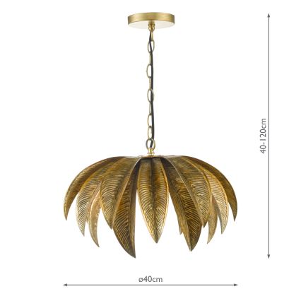Där Lighting CAR0135 - Luster na lancu CARA 1xE27/60W/230V zlatni
