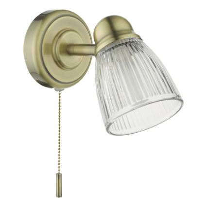 Där Lighting CED0775 - Kupaonska zidna svjetiljka CEDRIC 1xG9/25W/230V IP44 mesing