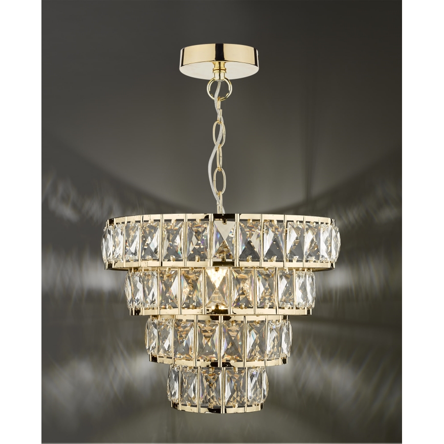 Där Lighting CER0135 - Luster na lancu CERYS 1xE27/60W/230V zlatni