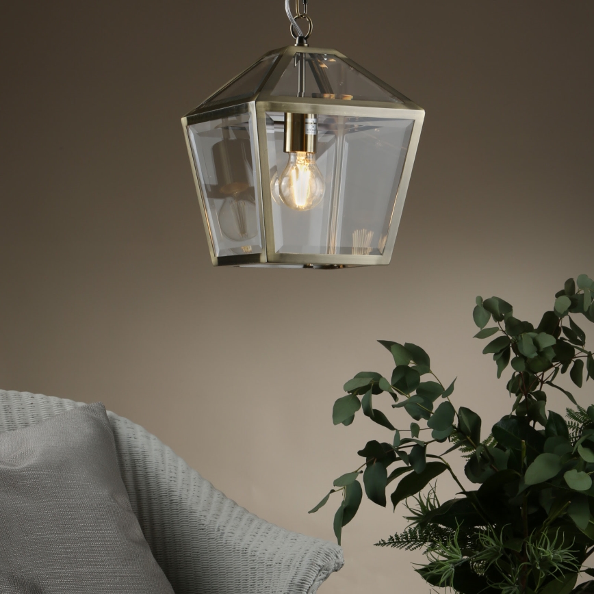Där Lighting CHU0175 - Luster s lancem CHURCHILL 1xE27/60W/230V mesing