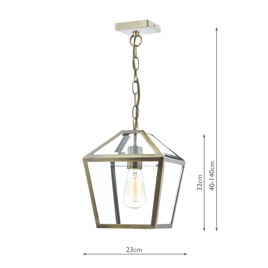 Där Lighting CHU0175 - Luster s lancem CHURCHILL 1xE27/60W/230V mesing