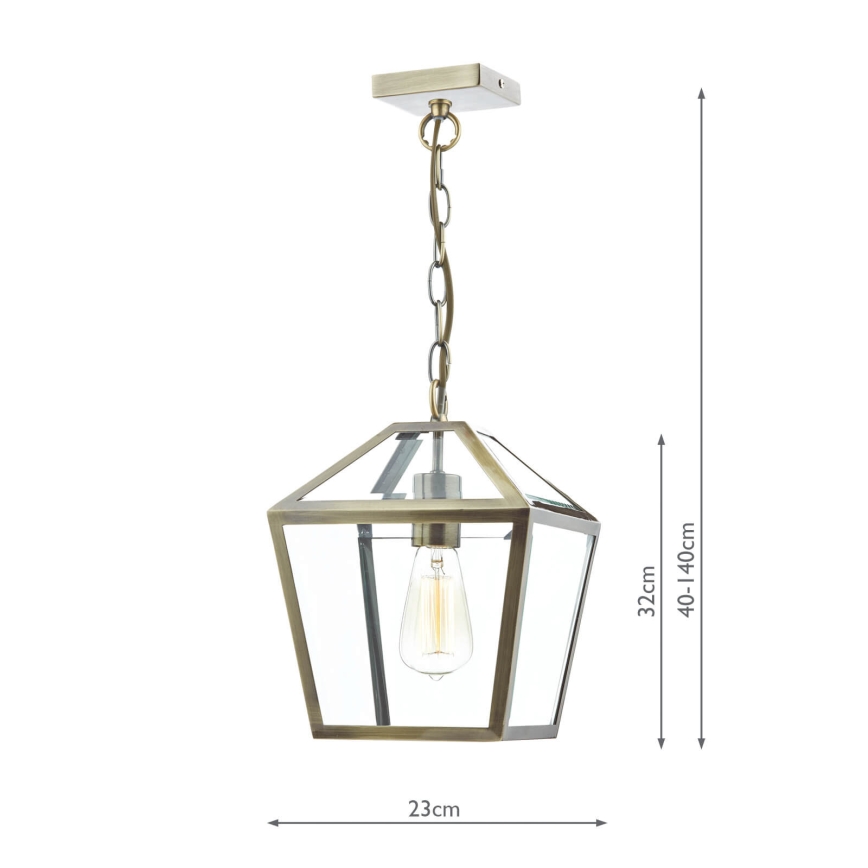 Där Lighting CHU0175 - Luster s lancem CHURCHILL 1xE27/60W/230V mesing