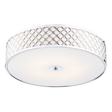 Där Lighting CIV5050 - Stropna svjetiljka CIVIC 5xE14/60W/230V, promjer 50 cm, sjajni krom