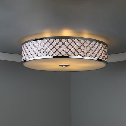 Där Lighting CIV5050 - Stropna svjetiljka CIVIC 5xE14/60W/230V, promjer 50 cm, sjajni krom