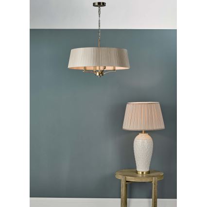 Där Lighting CRI0429 - Luster na lancu CRISTIN 4xE14/40W/230V mesing/taupe