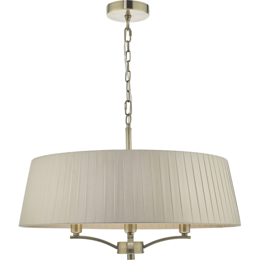 Där Lighting CRI0429 - Luster na lancu CRISTIN 4xE14/40W/230V mesing/taupe