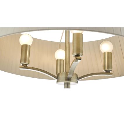 Där Lighting CRI0429 - Luster na lancu CRISTIN 4xE14/40W/230V mesing/taupe