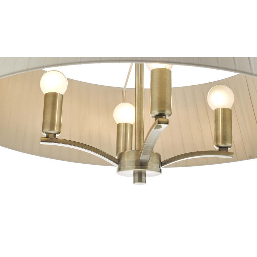 Där Lighting CRI0429 - Luster na lancu CRISTIN 4xE14/40W/230V mesing/taupe