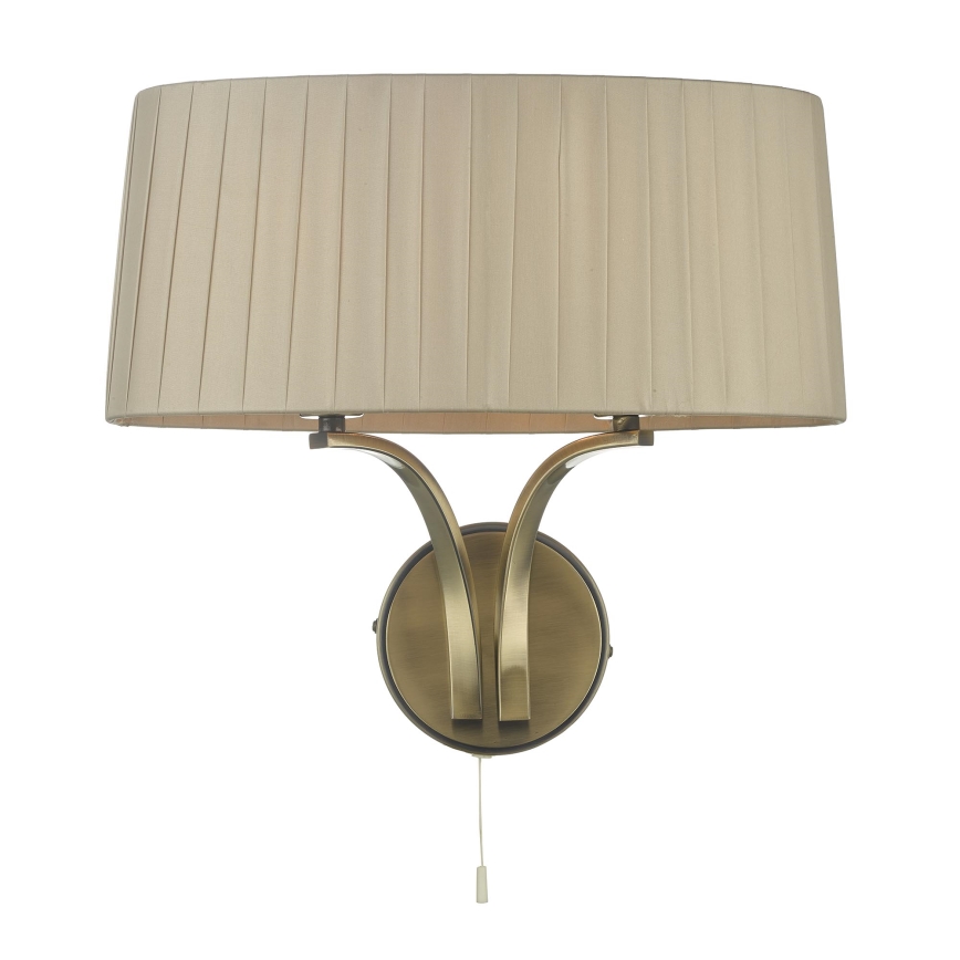 Där Lighting CRI0929 - Zidna svjetiljka CRISTIN 2xE14/40W/230V mesing/taupe