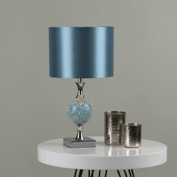 Där Lighting ELS4223 - Stolna lampa ELSA 1xE27/40W/230V plava/sjajni krom
