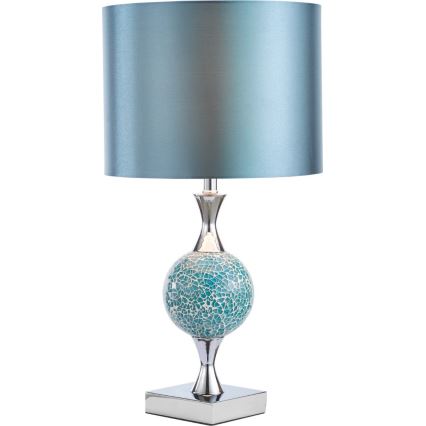 Där Lighting ELS4223 - Stolna lampa ELSA 1xE27/40W/230V plava/sjajni krom