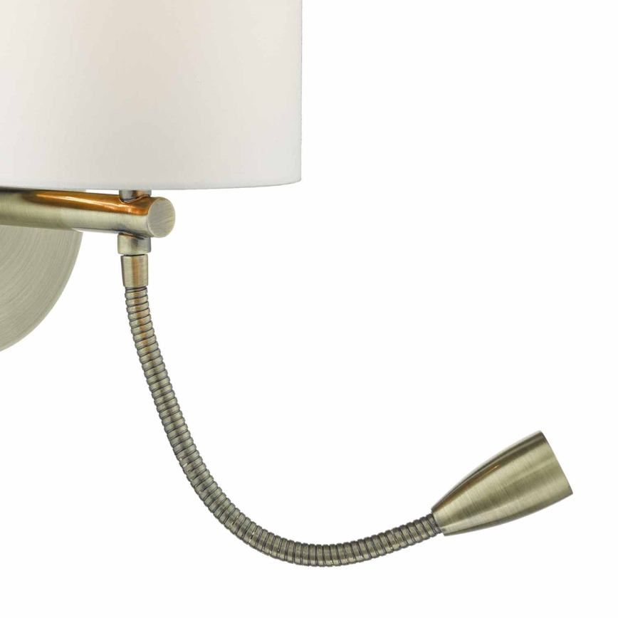 Där Lighting FET0775 - LED zidna svjetiljka FETA 1xE27/60W/230V + LED/1W mesing